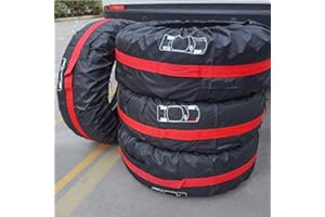 Langlebige 4x4 Ersatzreifen-Tragetaschenabdeckungen UCARE-Reifen-Tragetasche Radschutz mit stabilem Griff Geeignet für 13-19-Zoll-Reifenpackung mit 4 Stück (L 80cm)