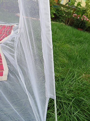 S/O® Moskitonetz mobil 200x180x155cm Mückenschutznetz Baldachin Insektenschutz Fliegengitter Mückennetz Betthimmel Pop up Zelt - 6