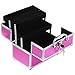tinkertonk Professional Aluminium Beauty Cosmetic&Makeup Case Toiletry Storage Nail Hairdressing Vanity Box Jewelry Case Cosmetics Box Trolley (Pink Pink)