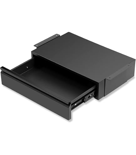 RedCall 2 Pack Under Desk Storage And Organizer,360°Rotation Under Desk Storage