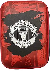 KRH store Premium Pencil Boxes for Boys Football Pencil Box 3D Hardtop Pencil Pouch for Boys (Manchester United Print)