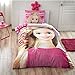 Produktbild Disney Barbie Sparkle Einzelbett Bettwäsche Bettdeckenbezug(160x220cm), Bettwäsche 100% Baumwolle mit Bettbezug, Spannbettlacke(100x200cm) und Kissenbezug(50x70cm) Made in der Türkei