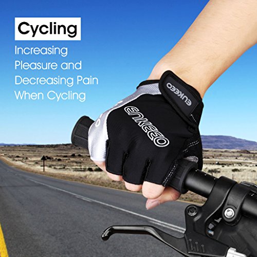 Enkeeo Fahrradhandschuhe Fitness-Handschuhe Reithandschuhe Radsporthandschuhe Trainingshandschuhe mit Adjustable Handgelenkstütze für Road Race, Mountainbike, Radsport, Reiten, Wandern, Bergsteigen, Camping und mehr Sports im Freien, Idea für Damen Herren Frauen Männer - 7
