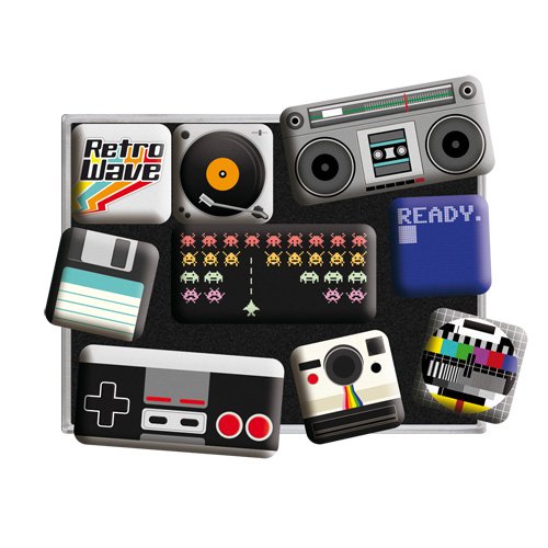 Nostalgic-Art 83070 Retro Wave Media, Magnet-Set, 9-teilig - 2