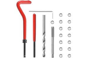 CENPEK Kit de réparation de filetage M10 x 1,25 - 15 pièces - Kit de réparation de bobine hélicoïdale de voiture - Compatible avec kit d'outils à main