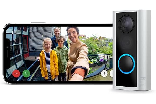 Judas vidéo sans fil Ring (Door View Cam) | Pour portes de 54 à 75 mm d'épaisseur (version recommandée) | Sonnette sans fil avec caméra, vidéo HD 1080p et Wi-Fi | Essai Ring Home gratuit 30 j.