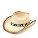 Produktbild VAXT Damen Herren Cowboyhut Shuck mit modischem Lederband für Dad Westerly Sombrero Hombre Cowgirl