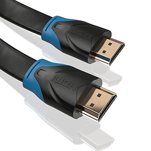 5m | HDMI-Kabel Flach | 4K Ultra HD 2160p / Full HD 1080p | 3D / ARC / CEC | Ethernet | TV | PC/ Notebook | von JAMEGA - 2