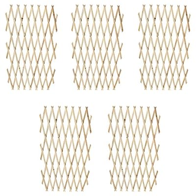 vidaXL Lot de 5 treillis en bois extensibles 180 x 90 cm