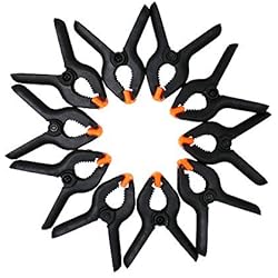 Suyizn ZK16 Lot de 10 Pinces ressort prise extra forte en plastique et poignées texturées pour une utilisation facile, 5 cm