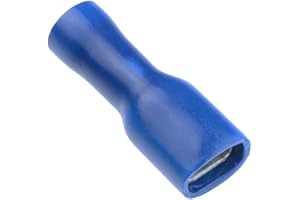 SWITCH ELECTRONICS 20 x Blue 4.8mm Female Fully Insulated Crimp Spade Connector 14-16 AWG Wire Cable Electrical