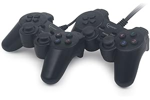 Gembird JPD-UDV2-01, Conjunto de 2 Gamepads USB con Vibración para PC