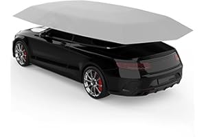 DUEYUN Auto-Zelt, vollautomatisch, tragbarer Auto-Schirmzelt, Abdeckung, beweglicher Carport, gefalteter Auto-Schutz, Sonnenschutz, UV-Schutz, winddichter Unterstand im Freien (Größe: 5,2 m, Silbergrau)