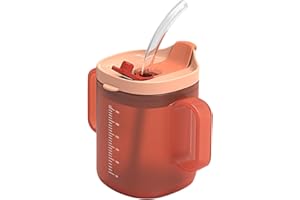 Zankie Gobelet Pour Personnes Âgées - 300 Ml D'eau, Gobelet D'alimentation Avec Couvercle Et Paille, Pour Adultes Et Maternité