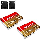 2 Pack Speicherkarte 128GB with Adapter, High Speed Memory Card, UHS-I C10 A1 Memory TF Card for Tablet/Mobile Phone/Camera/C