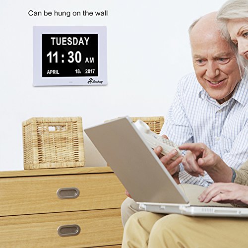 Digitaluhr Kalender Tag Uhr mit extra großer Schrift für Kinder, Senioren, Sehschwache und Alzheimer Patienten - 5