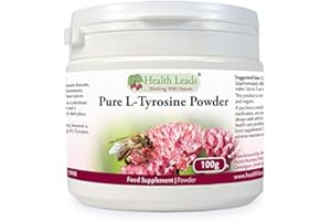 HEALTH LEADS ...WORKING WITH NATURE Pure L-Tyrosine Powder 100g, Pharmaceutical Grade, Amino Acids The Building Blocks of Life, Sports & Active Nutrition from Health Leads UK