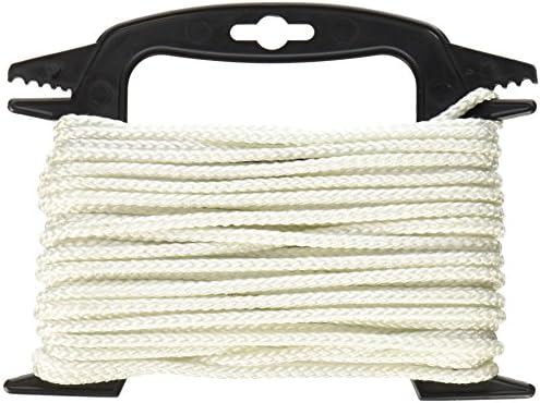 SecureLine ND650-4W 3/16-Inch x 50-Feet White Diamond Braid Nylon Rope Winder