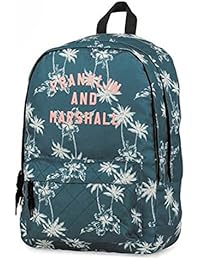 Motxilla Franklin Marshall verda logo rosa