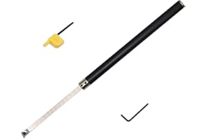 ASIEG TOOL Carbide Tipped Lathe Chisel Wood Turning Tool Set Rougher Tools Bar with 15mm Square Radius Carbide Insert Cutter for Wood Hobbyist or DIY or Carpenter