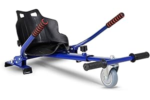 iRollers HoverKart Blue Kart Attachment Fits All Hoverboards Swegways 6.5, 8, 10 Adjustable Hoverboard seat go Kart for Hoverboard Compatible Sleek Cool UK Seller Limited Edition