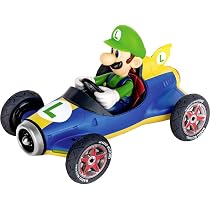 Carrera RC Mario Kart Mach 8 Avec Luigi – Voiture Téléguidée 1:18 – 9 Km/h, Batterie Rechargeable – Dès 6 Ans