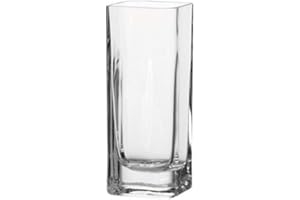 LEONARDO HOME HOME Kasten-Vase Lucca, moderne Blumenvase, handgefertigtes Unikat in rechteckiger Form aus Glas, H 20 x B 6-cm, 014379