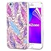 Price comparison product image iPhone 6S Plus/iPhone 6 Plus Case [with HD Screen Protector],OKZone [3D Contemporary Design] Luxury Chic Geometric Pattern Flexible TPU Protective Case For Apple iPhone 6S Plus/iPhone 6 Plus (Feather)