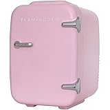 Flamingueo Frigorifero Piccolo 4L - Minifrigo 12V/220V, Mini Frigo Skincare, Funzione Raffreddamento e Riscaldamento, Mini Fr