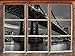 Produktbild Manhatten Brücke New York Kunst B&W Fenster im 3D-Look, Wand- oder Türaufkleber Format: 62x42cm, Wandsticker, Wandtattoo, Wanddekoration