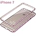 Produktbild Apple iPhone 8, Apple iPhone 7 Hülle Transparent Rand Rosa - Passgenau, Kratzfest & Kristallklar - Schutzhülle aus Silikon - Dünne Handyhülle Flexibel TPU Case Durchsichtig Silikonhülle Crystal Clear Zubehör Cover - Top Staubschutz & Kantenschutz - Rosa
