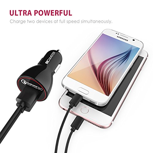 Schnellladeger  t   BC Master KFZ Ladeger  t 34 5W 2-Port Quick Charge QC 3 0 USB Auto Ladeger  t Adapter f  r Samsung Galaxy S7 S6 Edge Plus  Note 4 