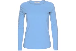 LessThanTenQuid Ladies Womens Plain Stretchy Long Sleeve Round Neck Top