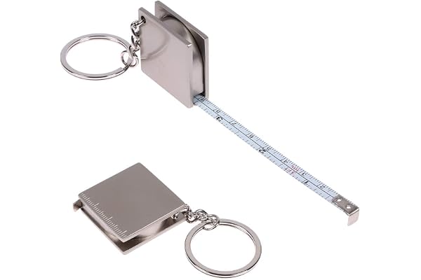 Amiqus Retractable Tape Measure Keychain Body Measuring Tape Key Ring, Compact Tape Measure for Purse, Pockets or Keys, Carrying Around Easily, 33 Inches/85cm