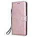 Price comparison product image DENDICO Xiaomi PocoPhone F1 Case, Premium Leather Wallet Phone Case, Flip Folio Protective Slim Bumper Shockproof Case for Xiaomi PocoPhone F1 - Pink