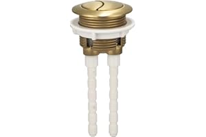 MeevrgR Toilet Flush Button,Brushed Brass Gold Toilet Flush Cistern Button Close Coupled 38mm Cistern Hole Bathroom Accessories for Household Toilet Water Tank Repair