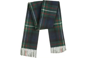 BRAW CLANS TARTANS 100% Pure Lambswool Tartan Scarves - Unisex Winter Warmer for Men and Women - Multipurpose - Gift for Him/Her - Various Checkered Plaid Scarf - 12x60 Inches