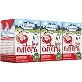 Central Lechera Asturiana Whole Milk, Pack 6 x 200 ml
