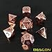 Produktbild Bescon Heavy Duty Rose Copper Solid Metal Dice Set, Shiny Rose Metallic Polyhedral D&D RPG Game Dice 7pcs Set