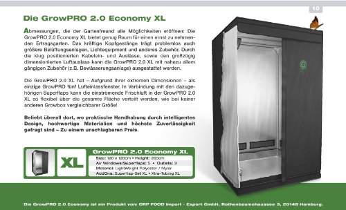 Growbox GrowPRO 2.0 XL 120x120x200cm – idealer Growschrank / Growzelt für Homegrow - 2