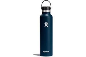 Hydro Flask - Water Bottle 709 ml (24 oz) - Vacuum Insulated Stainless Steel Water Bottle with Leak Proof Flex Cap and Powder Coat - Standard Mouth - Indigo