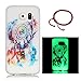 Produktbild Schutzhülle für Samsung Galaxy S6, GOCDLJ Ultra Thin TPU Luminous Fluoreszierendes Licht Leuchtende Nacht Hülle Muster Gel Skin Transparent Bumper Rand Cover Tasche Bunte Handyhülle Protective Case Schale schützende Durchsichtig Rückschale Clear Rubber Pattern Fall Handytasche Weiche Ränder Etui + Chinesischer Stil Rote Armbänder für Samsung Galaxy S6 Design Hirsch und Windspiele