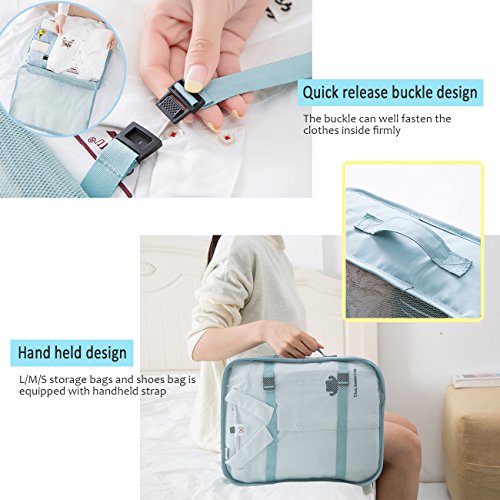 Overmont-Ensemble-de-7-Organisateurs-de-Voyage-Organisateur-de-Bagage-Sacs-de-Rangement-Cube-pour-des-Vtements-Cosmtiques-Chaussures-bleu-foncbleurose
