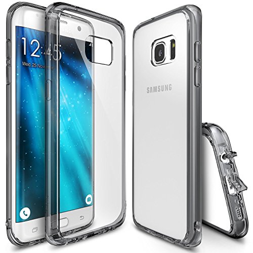Funda Galaxy S7 Edge  Ringke  FUSION  Choque Absorcin TPU Parachoques  Choque Tecnologa Absorcin  Conviviente tapn antipolvo  para Samsung Galaxy S7 Edge - Smoke Black