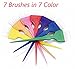 Colorful Hair Dye Brush and Bowl Set, Rainbow Hair Coloring Brush Bowl Set-7 Color by Perfehair