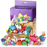 chiwava Weihnachtsgeschenke 36 Stück Katzenspielzeug Mäuse 16 Arten sortiert Maus Spielzeug Variety Pack für Kätzchen