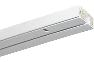 Gardinia Binario per Tende con 1 Guida GE3, Bianco, Plastica, 150 cm