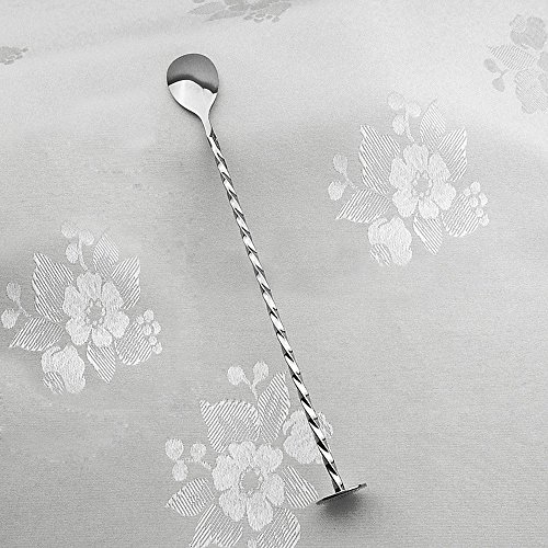 LIKECAR 10-Zoll-Edelstahl Löffel Mixen von Cocktails Stahl Edelstahl Verdrehte Neck Bar Cocktail Löffel Zum Umrühren - 4