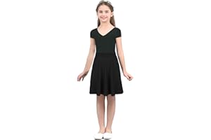 IEFIEL Falda Plisada Corta para Niña Falda de Danza Ballet Falda Vuelo con Cintura Elástica Fallda Acampanada de Danza Moderna Ropa de Baile