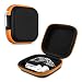 Produktbild kwmobile Tasche für In-Ear Kopfhörer - Case Hardcase Schutztasche Earphone Cover Schutzhülle - Headphone Etui in Orange